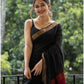 Amazing Lucknowi Designer Weaving Black Colour Cotton Silk Saree