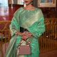 Beautiful Light Green Colour Handloom Weaving Silk Saree