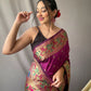 Beautiful Purple Colour Paithani Soft Silk Saree