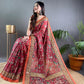 Beautiful Red Colour Kalamkari Silk Saree