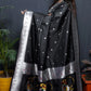 Black Colour Zari Woven Paithani Soft Silk Saree