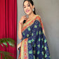 Dark Blue Colour Kutch Patola Woven Silk Saree