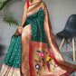 Dark Green Colour Traditional Wear Paithani Silk Saree