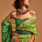 Green Colour Handloom Woven Silk Saree 