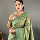 Green Colour Party Wear Cotton Silk Saree