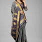 Grey Colour Ready To Wear Banarasi Cotton Silk Saree