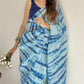 Light Blue Colour Designer Ethnic Sequin Party Wear Silk Saree