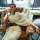 Mint Green Colour Zari Woven Lucknowi Cotton Silk Saree