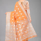 Orange Colour Ready To Wear Linen Cotton Silk Saree