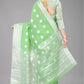 Pista Green Colour Ready To Wear Linen Cotton Silk Saree