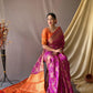 Purple Colour Meenakari Bandhej Woven Patola Silk Saree
