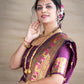 Purple Colour Paithani Kanjivaram Soft Silk Saree