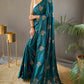 Rama Green Colour Traditional Wear Designer Soft Silk Saree 