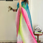 Rani Pink Colour Designer Ethnic Sequin Party Wear Silk Saree