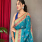 Sky Blue Colour Kutch Patola Woven Silk Saree