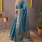 Sky Blue Colour Zari Weaving Cotton Silk Saree