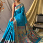 Beautiful Sky Blue Colour Paithani Soft Silk Saree