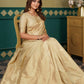 Gold Colour Floral Woven Design Kanjivaram Silk Saree 
