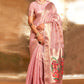 Latest Designer Light Pink Colour Organza Soft Silk Saree
