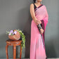 Light Pink Colour Ready To Wear Silk Saree