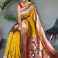 Mustard Colour Traditional Wear Paithani Silk Saree