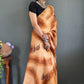 Orange Colour Ready To Wear Digital Printed Silk Saree