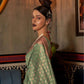 Pista Green Colour Zari Weaving Organza Silk Saree