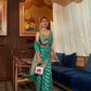 Rama Green Colour Zari Woven Organza Silk Saree 