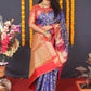 Royal Blue Colour Elegant Kanjivaram Handloom Silk Saree